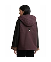 Women's Barbour Carville Waxed Jacket - Rustic / Bordeaux