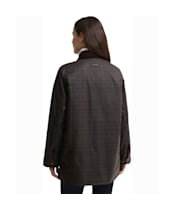 Women's Barbour Modern Checked Border Waxed Jacket - Muted Tartan