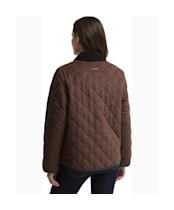 Women's Barbour Sonya Quilted Jacket - Dark Brown / Muted Tartan