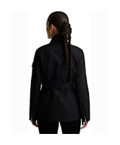 Women's Barbour International Heritage Waxed Jacket - Black / Northumberland Check