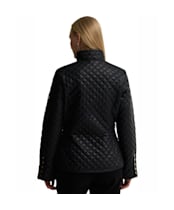 Women's Barbour International Binetto Faux Leather Quilted Jacket - Black