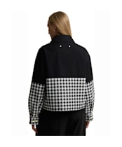 Women's Barbour International Gabriette Check Showerproof Jacket - Black / Northumberland Check