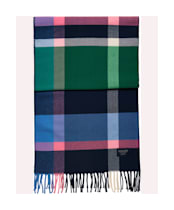  Women's Joules Langtree Scarf - Navy / Pink Check
