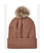 Ridgeline Heritage Fine Knit Bobble Hat - Nutmeg