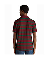 Men's Joules Woody Stripe Classic Fit Cotton Polo Shirt - Burgundy / Green