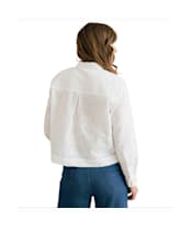 Women's Lily & Me Bracken Abstract Bloom Embroidered Shirt - White