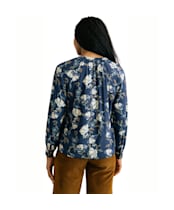 Women's Lily & Me River Botanical Study Blouse - Navy
