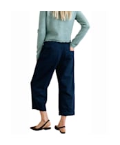 Women's Lily & Me Georgia Canvas Trousers - Navy