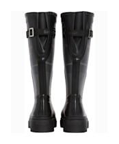 Women's Barbour Dena Tall Wellingtons - Black / Shadow Tartan
