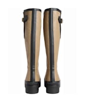 Women's Barbour Leighton Tartan Tall Wellingtons - Military Brown / Black