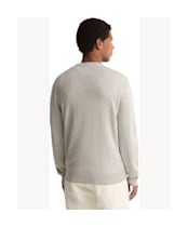 Men's Barbour Mineral Tartan Crew Neck Jumper - Grey Marl