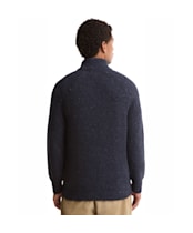 Men's Barbour Essentials Fleck Half Zip Jumper - Navy