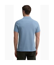 Men's Barbour Tartan Pique Polo Shirt - Tarn Blue
