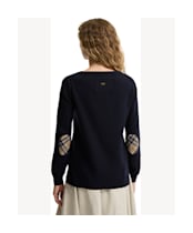 Women’s Barbour Pendle Crew Knit Sweater - NAVY/BIRCHWOOD T