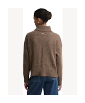 Women's Barbour Lavensdale Half Zip Knitted Jumper - Deep Camel