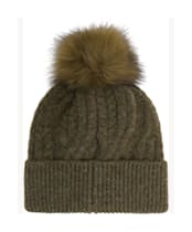 Women's Barbour Elsdon Beanie Hat - Olive