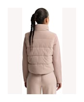 Women's Barbour International Balaton Faux Velvet Quilted Sweater - Nutmeg