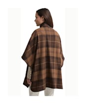 Women's Barbour Judith Wool Cape - Shadow Muted Tartan