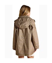 Women's Joules Rainmore Waterproof Raincoat - Tweed Check
