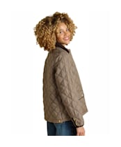 Women's Joules Harrogate Showerproof Quilted Jacket - Check