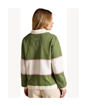Women's Joules Jersey Deckshirt - Green / Cream Stripe