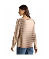Women's Joules Striped Harbour Top - Oat / Russet