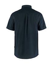 Men's Fjallraven Övik Travel Short Sleeve Shirt - Dark Navy / Patina Green