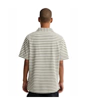 Men's Barbour Farlam Striped Tailored Polo Shirt - Whisper White