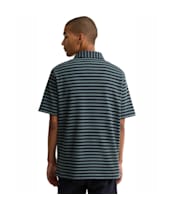 Men's Barbour Farlam Striped Tailored Polo Shirt - Navy