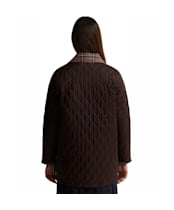 Women's Barbour Icons Tartan Collar Modern Liddesdale Quilted Jacket - Rustic / Muted