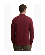 Men’s Barbour Cotton Half Zip Sweater - Russet