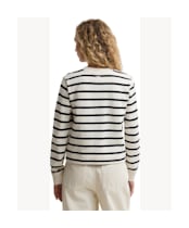 Women's Barbour Aylesby Striped Sweatshirt - Cloud / Dark Navy Stripe