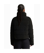 Women's Barbour International Halina Faux Velvet Puffer Jacket - Black