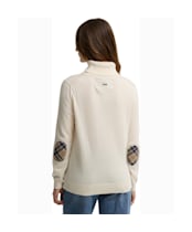 Women’s Barbour Pendle Roll Collar Sweater - Ecru / Birchwood Tartan