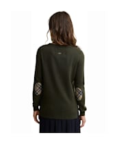 Women’s Barbour Pendle Crew Knit Sweater - Olive / Birchwood