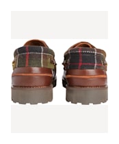 Men's Barbour Deck Boat Shoe - Brown / Classic Tartan
