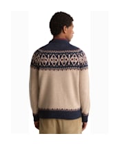 Men's Barbour Tisbury Fairisle Crew Neck Jumper - Navy