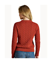 Women's Joules Classic Cable Knit Jumper - Burnt Orange