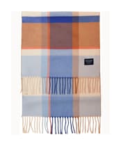  Women's Joules Langtree Scarf - Blue / Cream Check