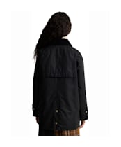 Women's Barbour Felton Waxed Jacket - Black / Mixed Tartan