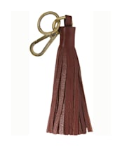 Women's Barbour Tassle Leather Bag Charm - Brown