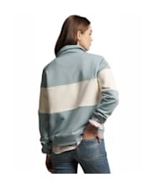 Women's R.M. Williams Trickett Quarter Zip Panel Sweatshirt - Agate