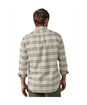 Men's Aubin Merton Brushed Oxford Button Down Shirt - Natural Check