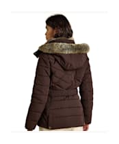 Women's Joules Aspen Showerproof Jacket - Chocolate Brown