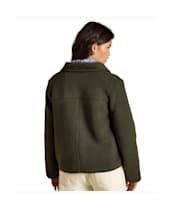 Women's Joules Sadie Short Fleece Jacket - Khaki Green