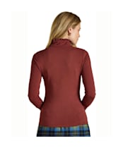 Women's Joules Amy Long Sleeve High Neck Jersey Top - Russet