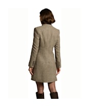 Women's Holland Cooper Highgrove Tweed Coat - Prince of Wales Brown