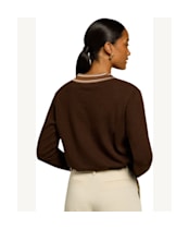 Women's Holland Cooper Woodcote V-Neck Knit - Chocolate