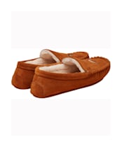 Men's Joules Moccasin Slippers - Tan Brown