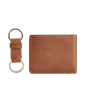 Men's R.M. Williams Wallet And Keyring Gift Set - Tan